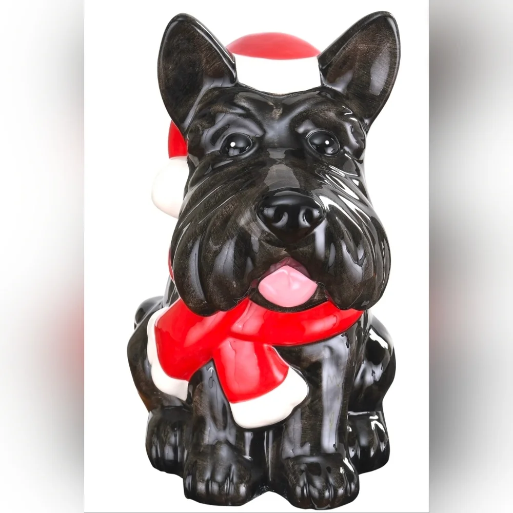 Holiday Time Scottie Dog Cookie Jar